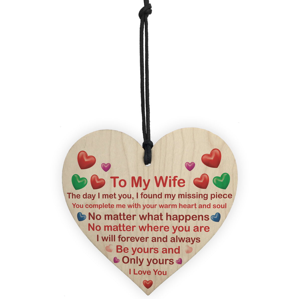 Gifts for Wife Wood Heart Romantic Gifts for Her Wife Gifts