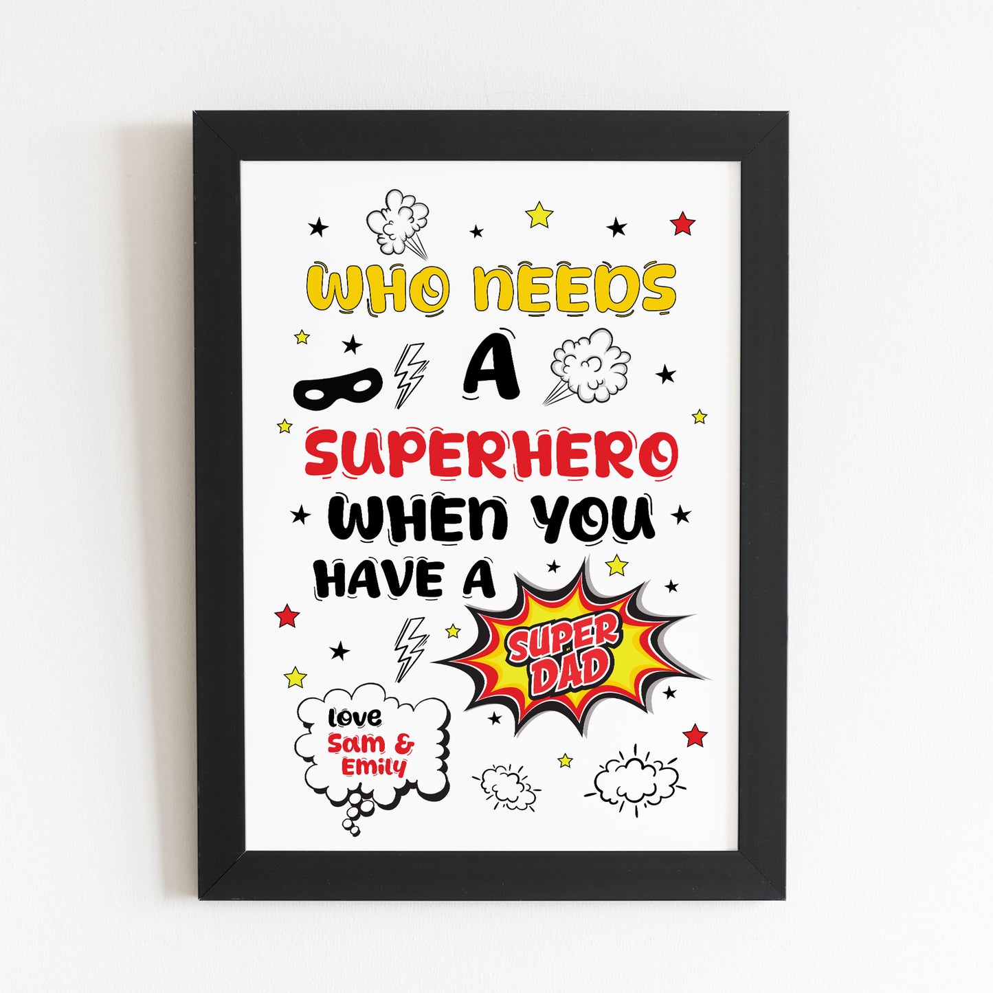 PERSONALISED Daddy Dad Superhero Fathers Day Gifts From Daughter