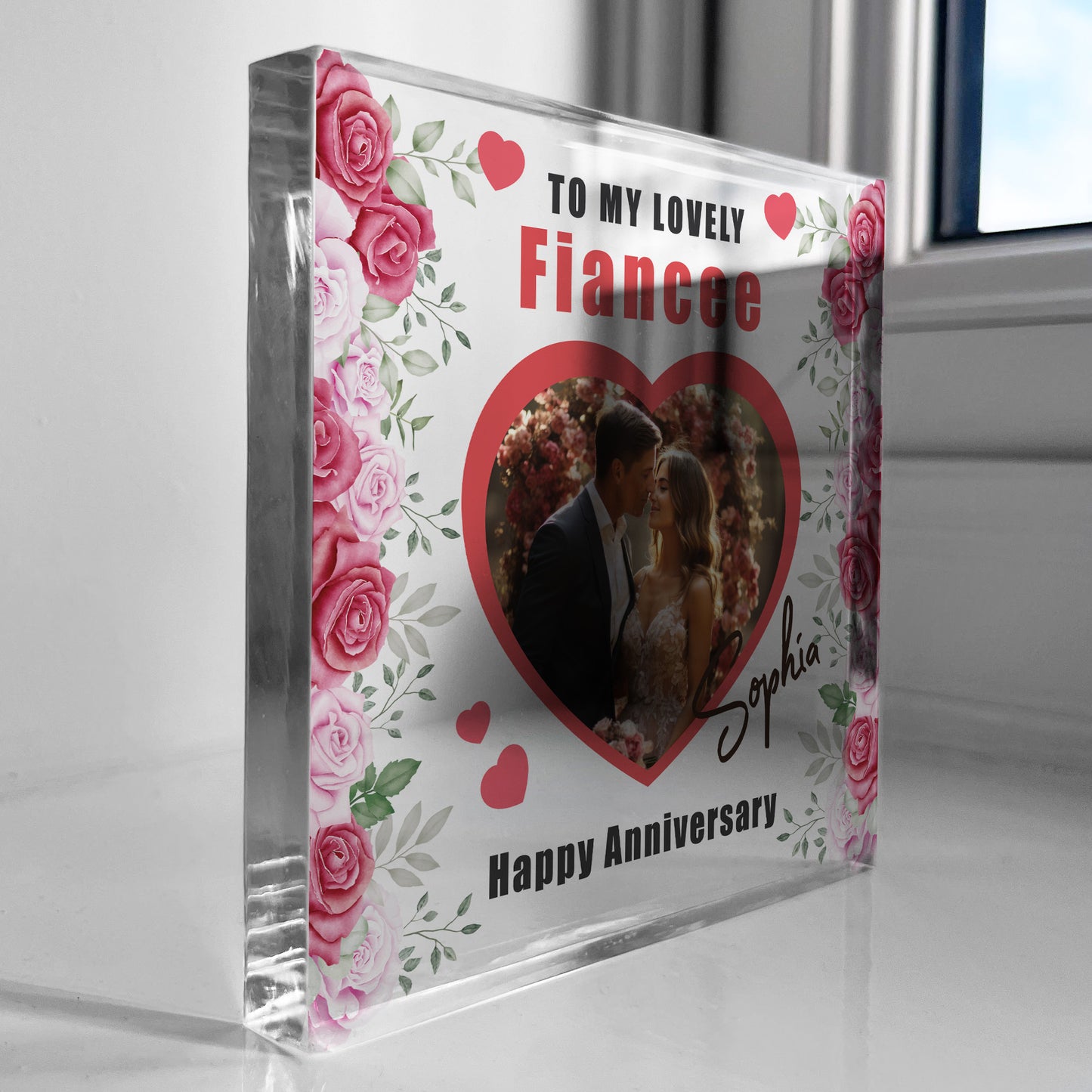 Gift For Fiancee Anniversary Personalised Anniversary Photo Sign