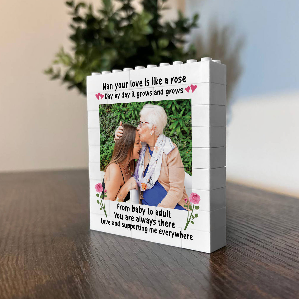 Personalised Gift For Nan For Mothers Day Birthday Photo Block