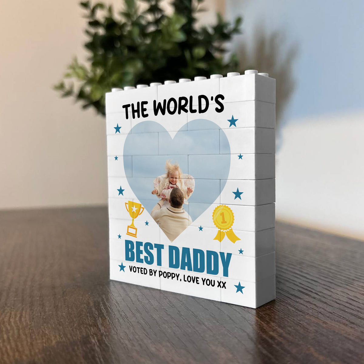 Personalised Gift For Dad For Fathers Day Best Daddy Gift Block