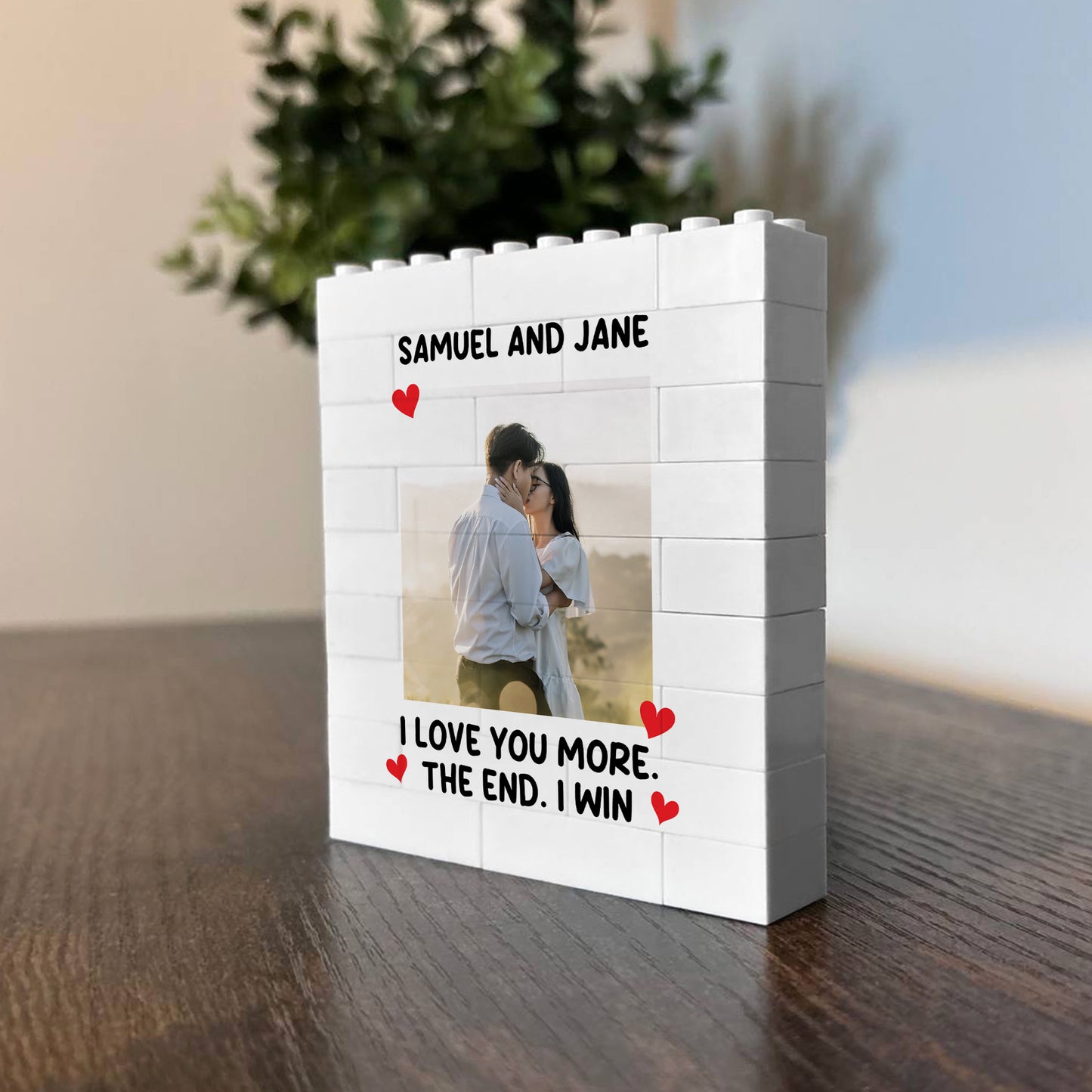 Personalised Photo Block Gift For Boyfriend Girlfriend Husband
