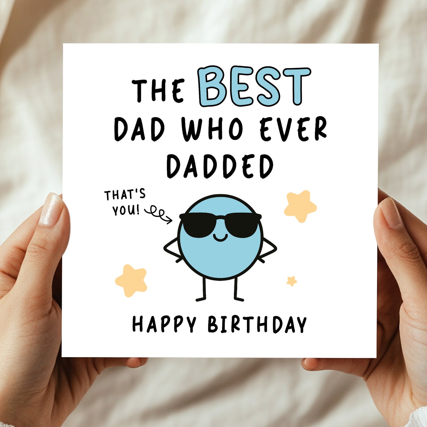 Birthday Card Best Dad Novelty Card Happy Birthday Dad