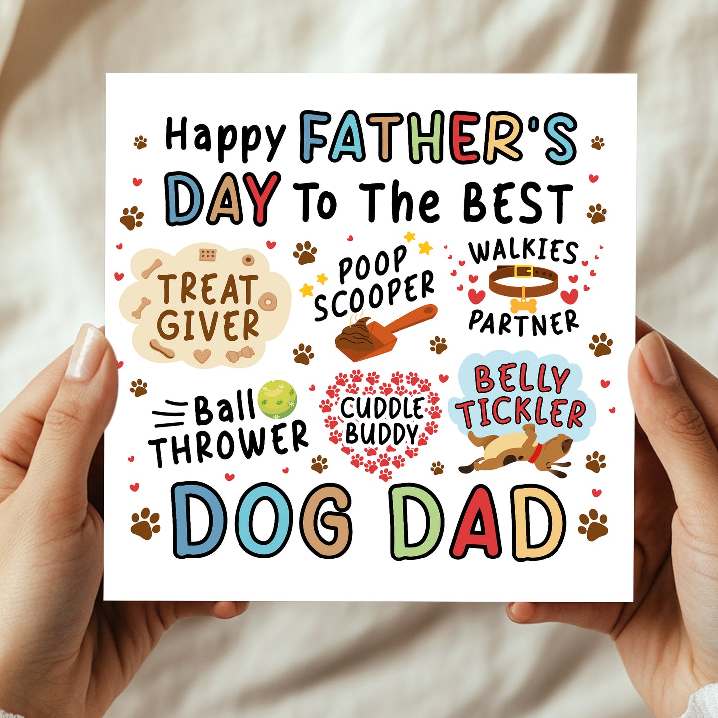 Happy Fathers Day Card From The Dog Fathers Day Card For Dad