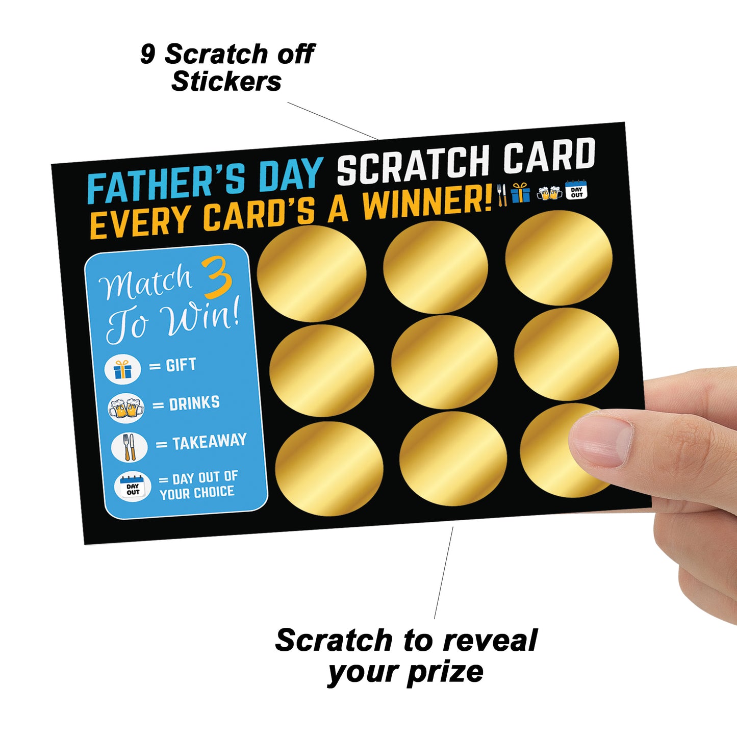 Scratch Card For Dad Gift for Dad Fathers Day Gift Novelty Card