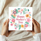 HAPPY MOTHERS DAY CARD Floral Mothers Day Card Nan Card Mum Card