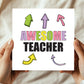 Card For Teacher AWESOME Teacher Card Teacher Appreciation Card