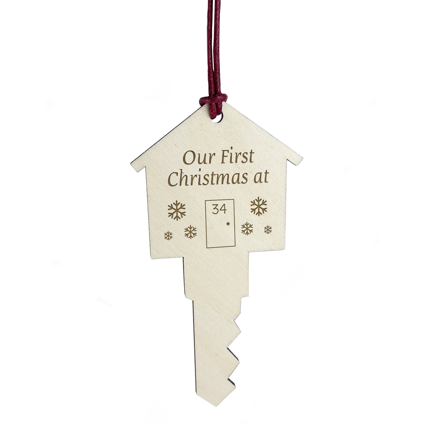 Personalised First Christmas New Home Engraved Bauble Tree Decor