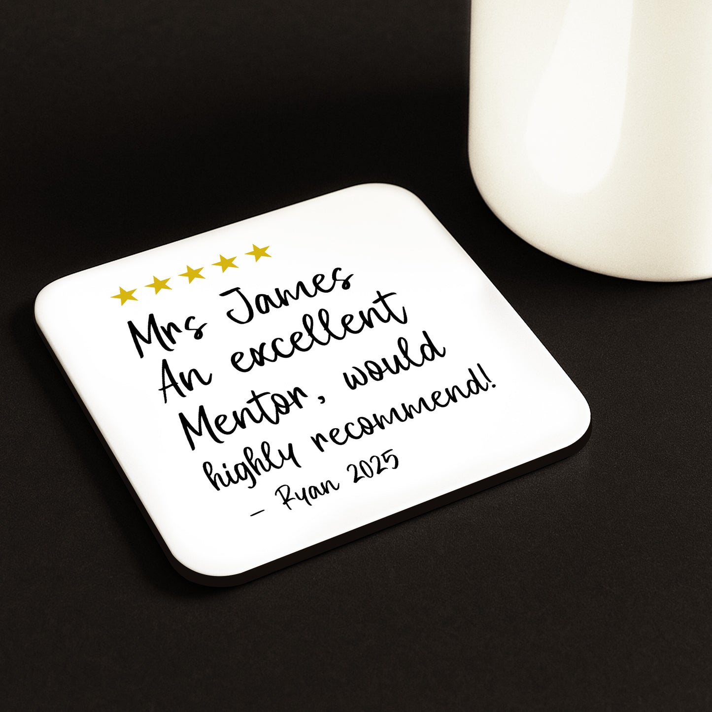 Personalised Excellent Mentor Coaster Appreciation Gift