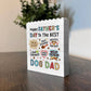Dog Dad Gift For Fathers Day Building Block Dad Plaque Funny