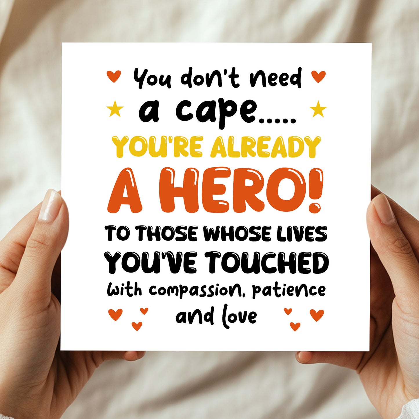 Thank You Card For HERO Thank You Card For Teacher Volunteer