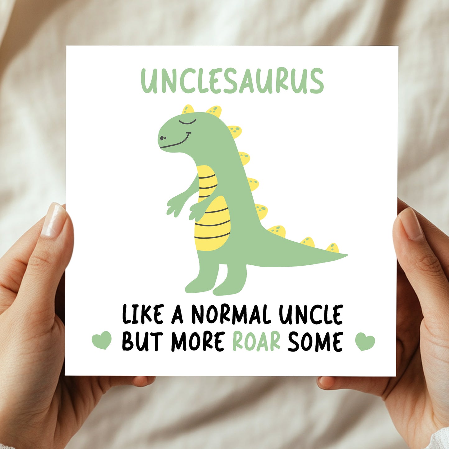 Uncle Birthday Card for Her Unclesaurus Funny Uncle Card