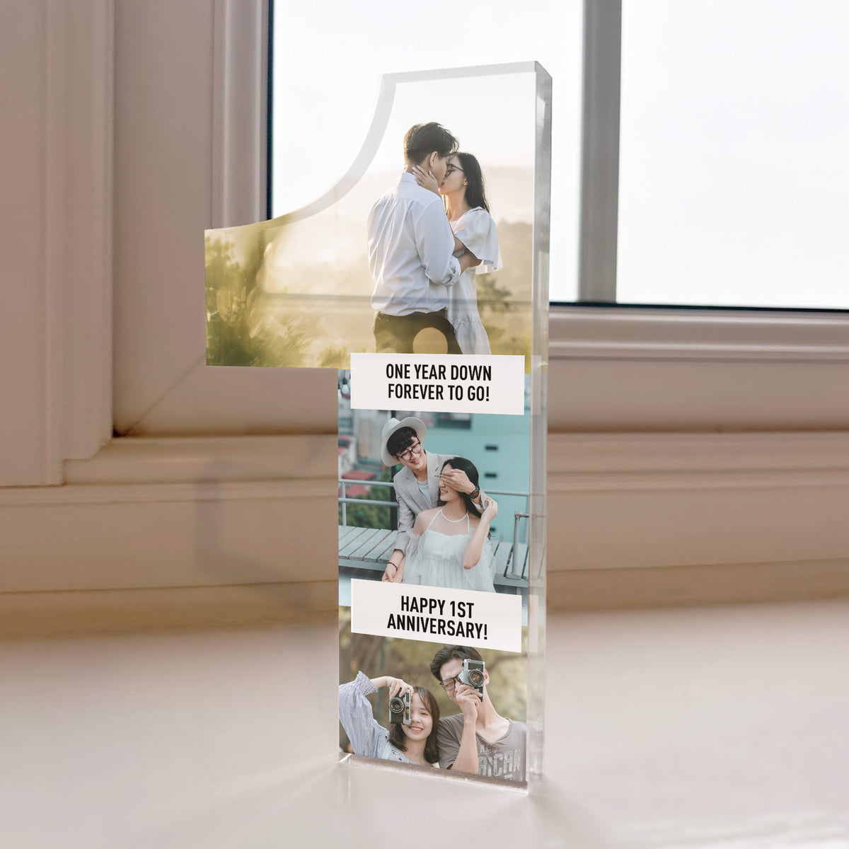PERSONALISED 1st First Anniversary Gift For Boyfriend Girlfriend