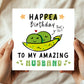 Funny Happy Birthday Card For Husband With Kraft Envelope