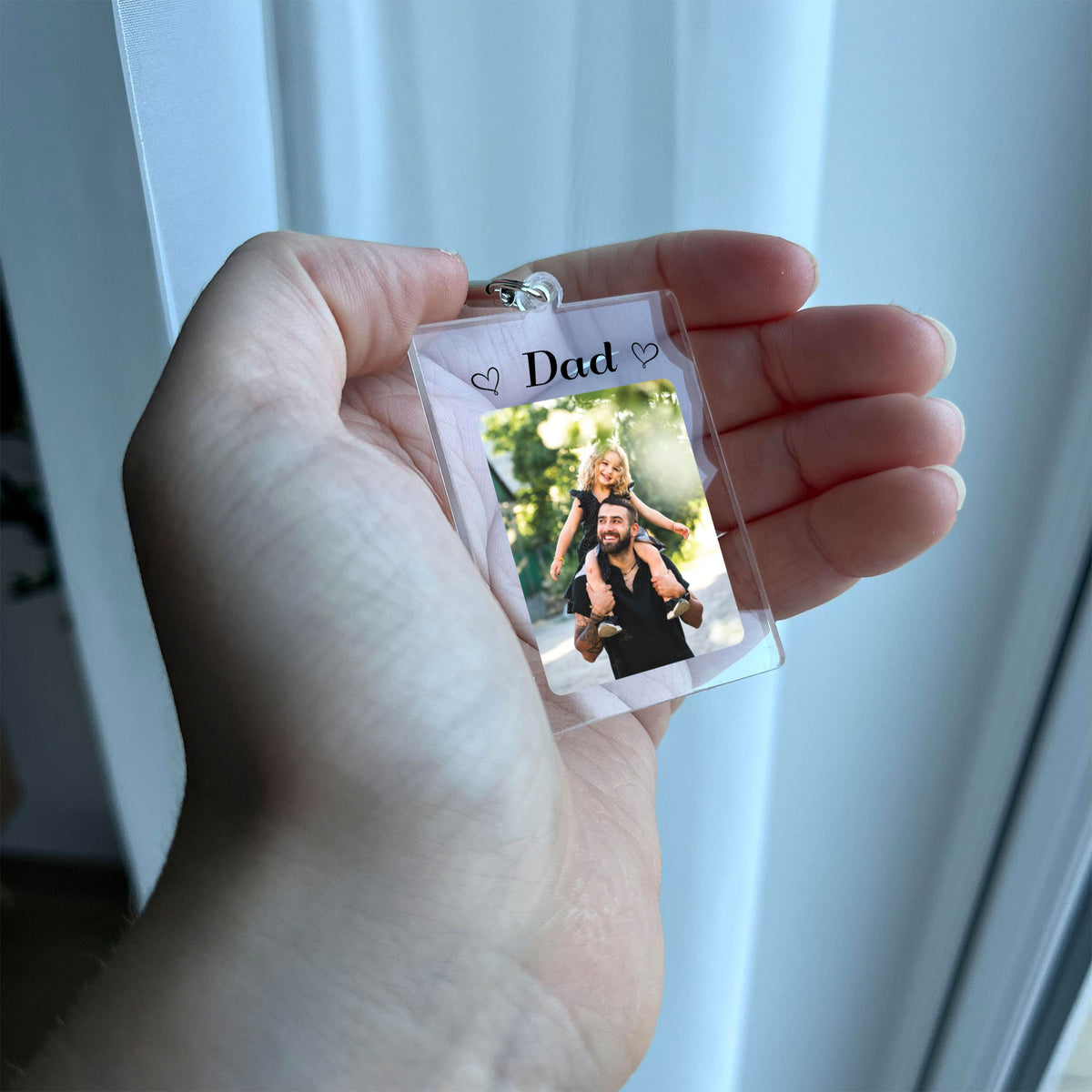 Dad Keyring Gifts Personalised Dad Photo Keychain Birthday