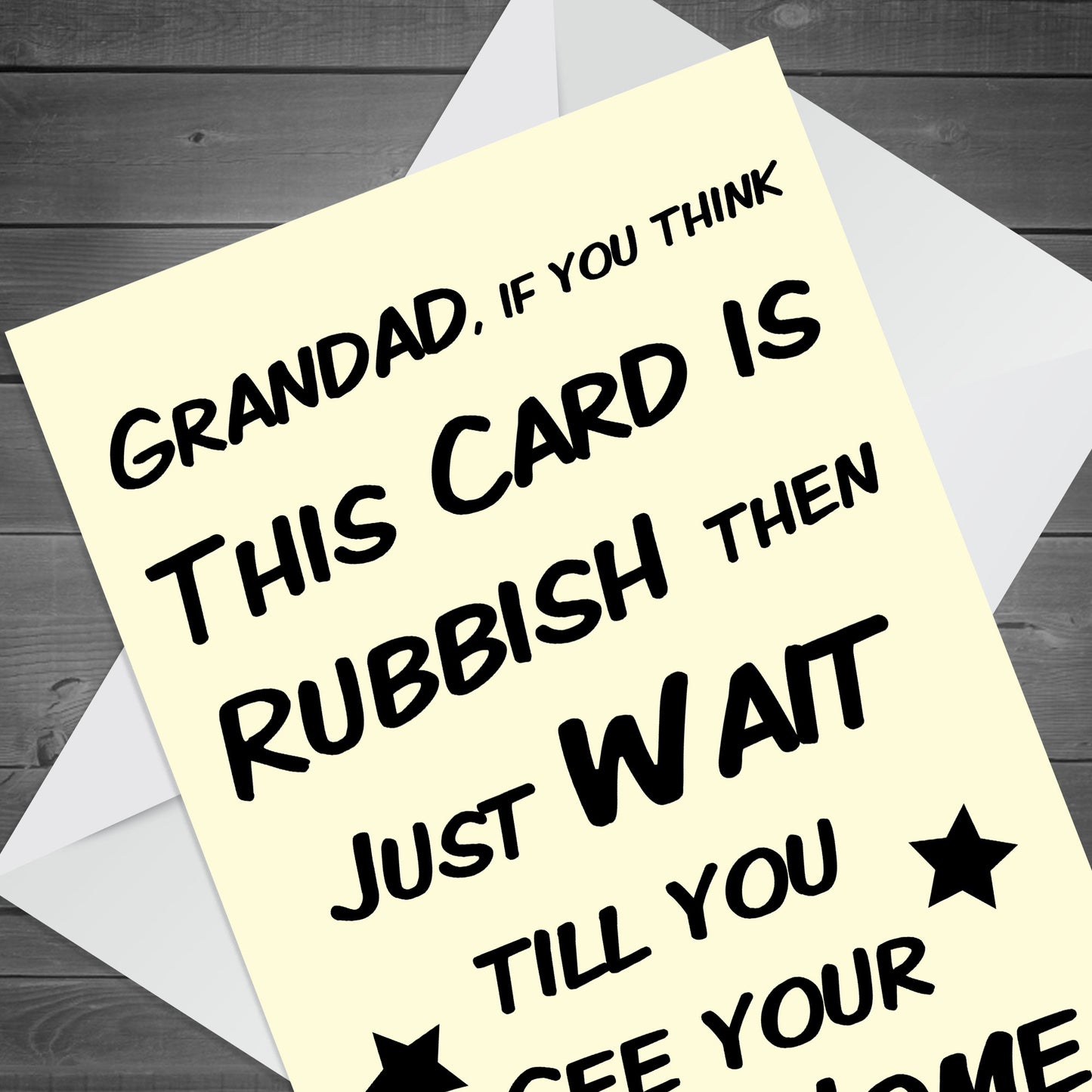 Joke Humour Card For Grandad Fathers Day Card With Envelope