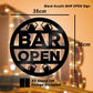 Bar Open Sign Wall Decor For Home Bar Man Cave Garden 35x35cm