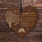 4th Wedding Anniversary Wooden Heart Plaque Dark Wife Husband