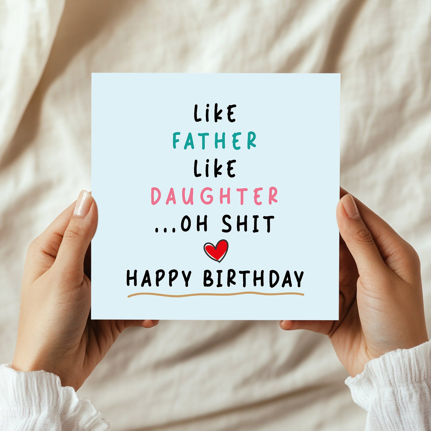 Funny Birthday Card For Dad Or Daughter Dad Birthday Daughter