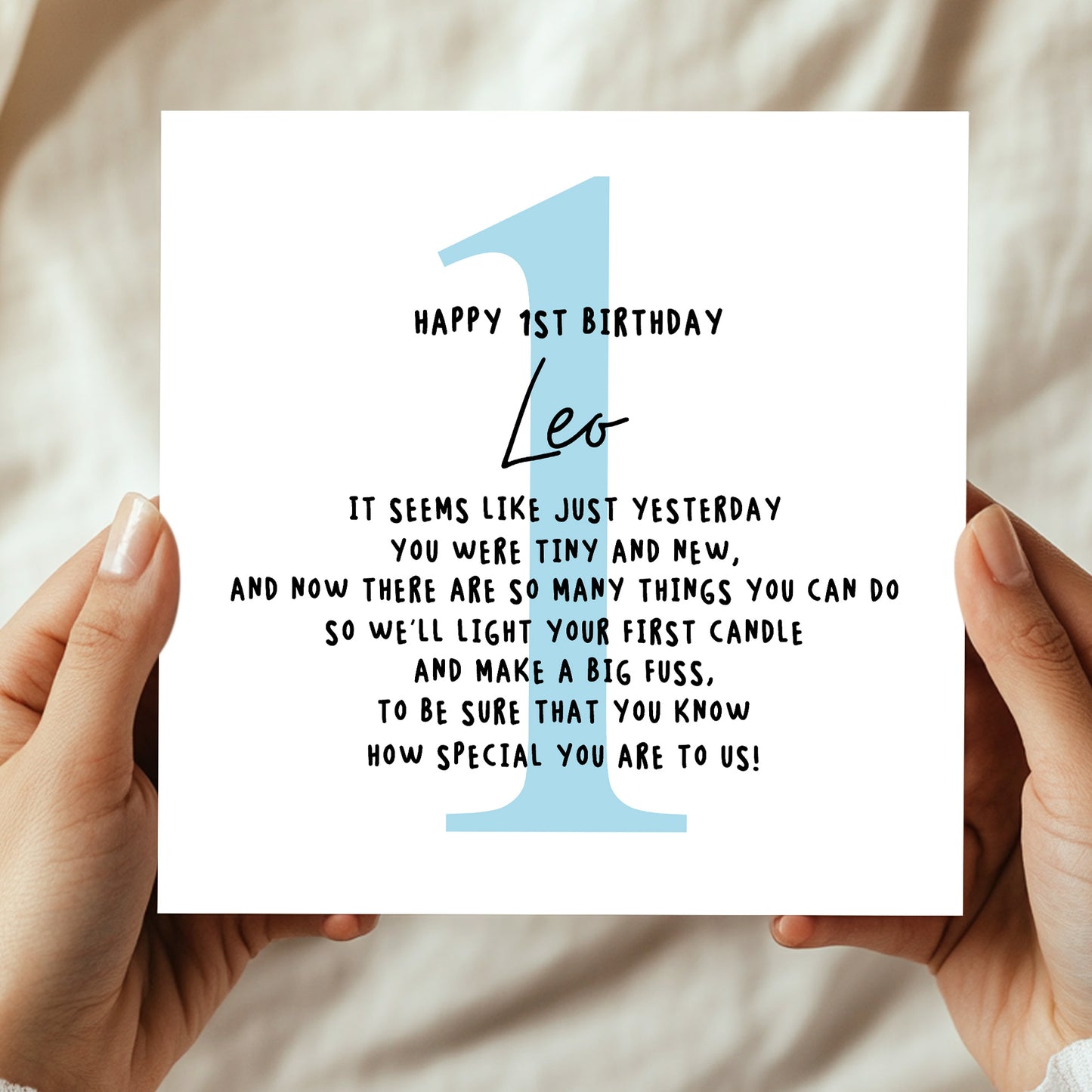 Personalised Happy 1st Birthday Card Son Grandson Nephew Godson