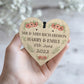 Personalised Wedding Gift Wood Wedding Day 7x5 Photo Frame Heart