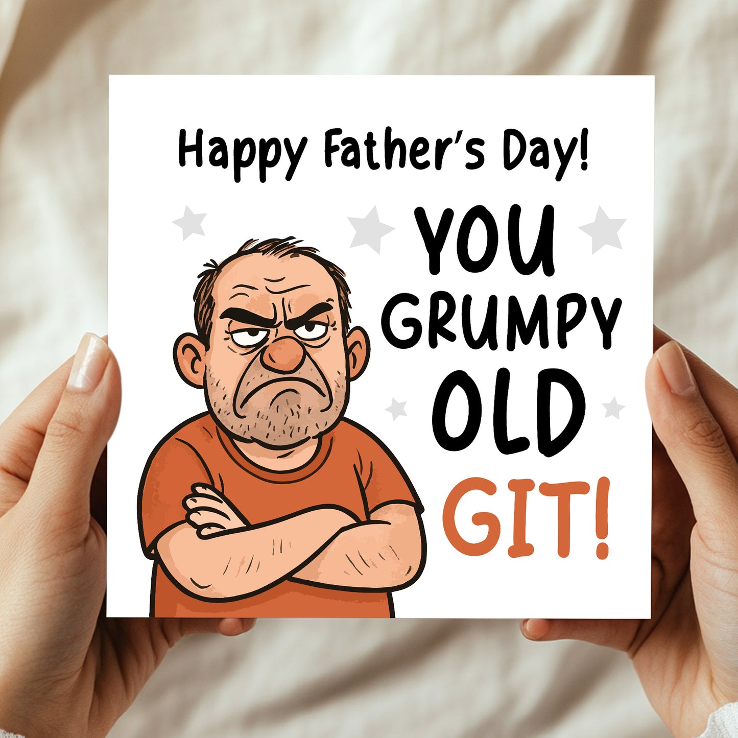Funny Fathers Day Card For Dad Grumpy Old Git Novelty Cards