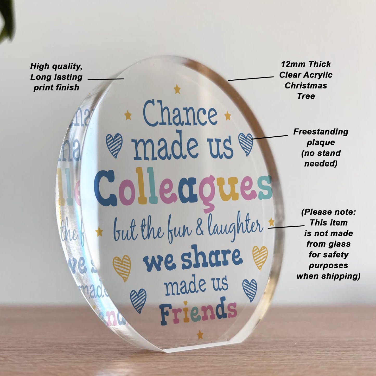 Chance Made Us Colleagues Desk Plaque Colleague Gifts