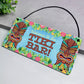 Welcome To The Tiki Bar Sign For Home Bar Hanging Wall Door Sign