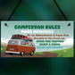 Campervan Rules Sign Hanging Door Plaque Caravan Sign Holiday