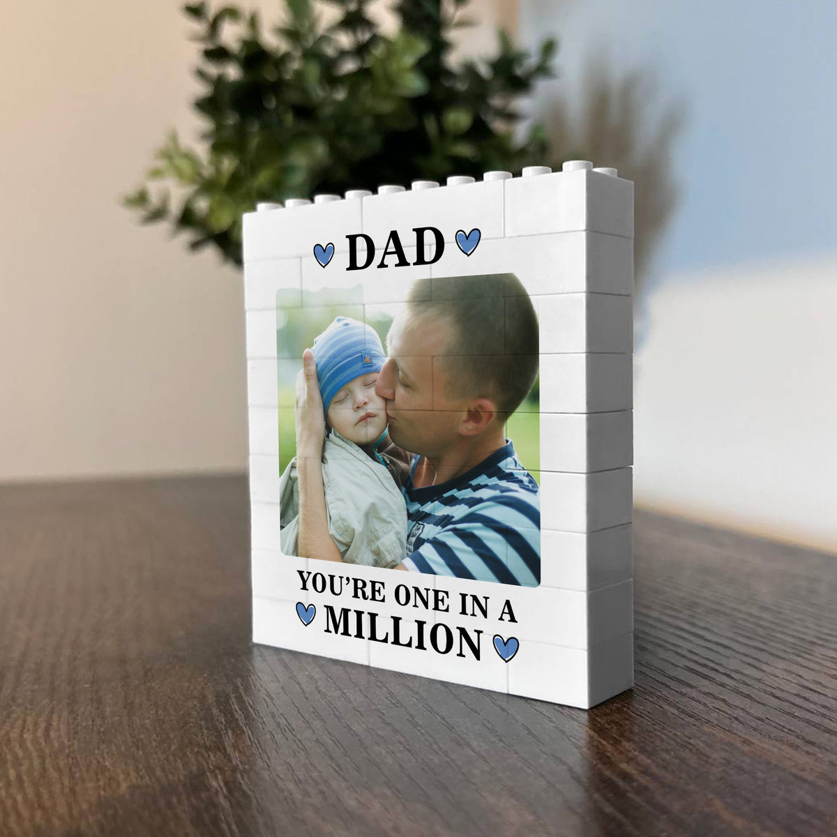 Personalised Dad Building Photo Block Gift For Fathers Day