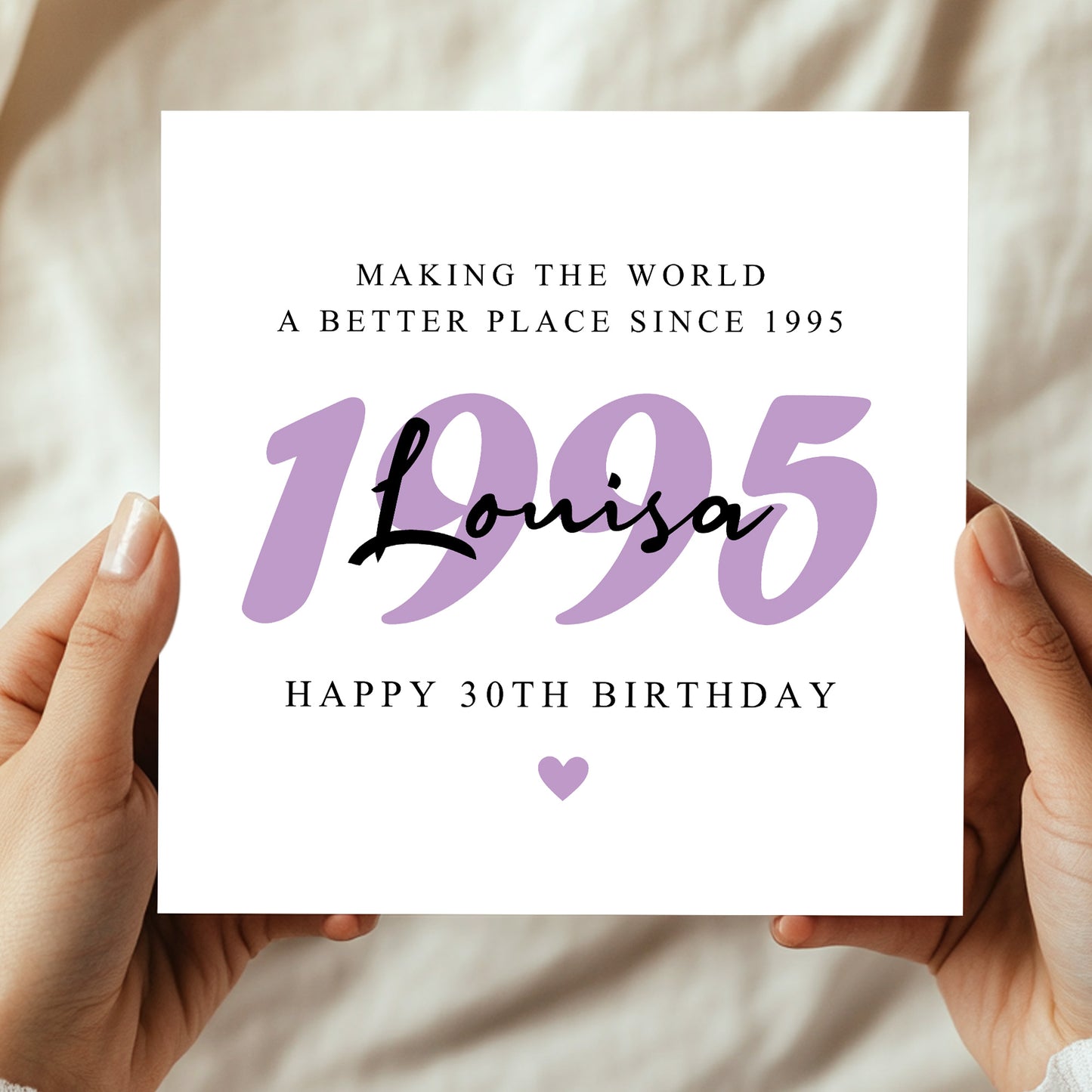 Personalised 30th Birthday Card For Mum Auntie Sister Friend