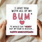 FUNNY Anniversary Card For Boyfriend Husband Love You Card
