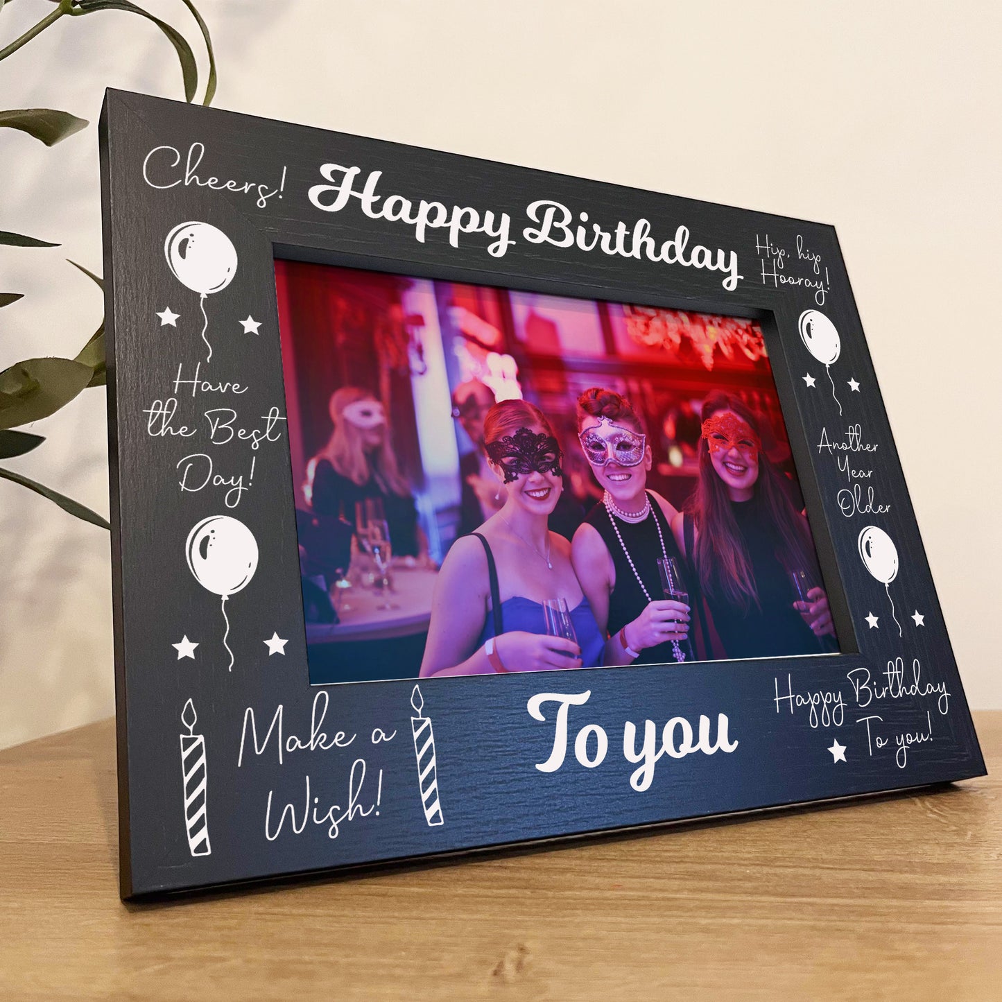 Birthday Gifts For Him 7x5 Black Wood Photo Frame Gift