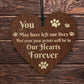 Memorial Sign For Dog Pet Cat Wooden Heart In Memory Plaque