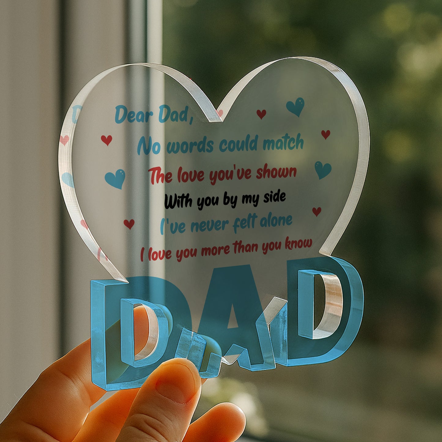 Gifts For Dad Birthday Gifts Acrylic Plaque LOVE YOU Dad Gift