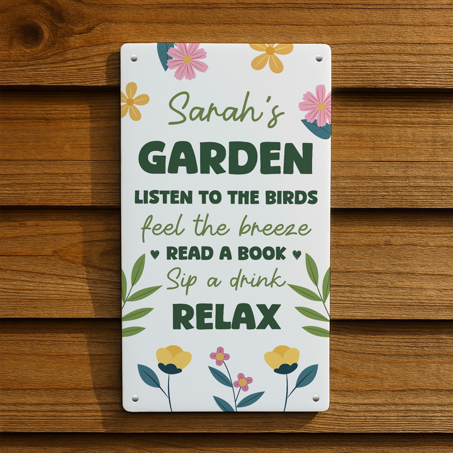 Personalised Garden Rules Sign For Outside Welcome Sign