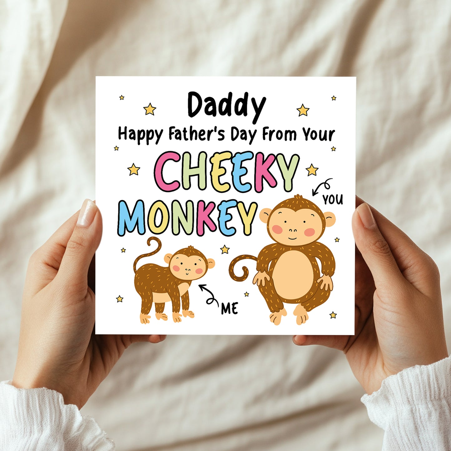 Fathers Day Card for Daddy From Your Cheeky Monkey Funny Card