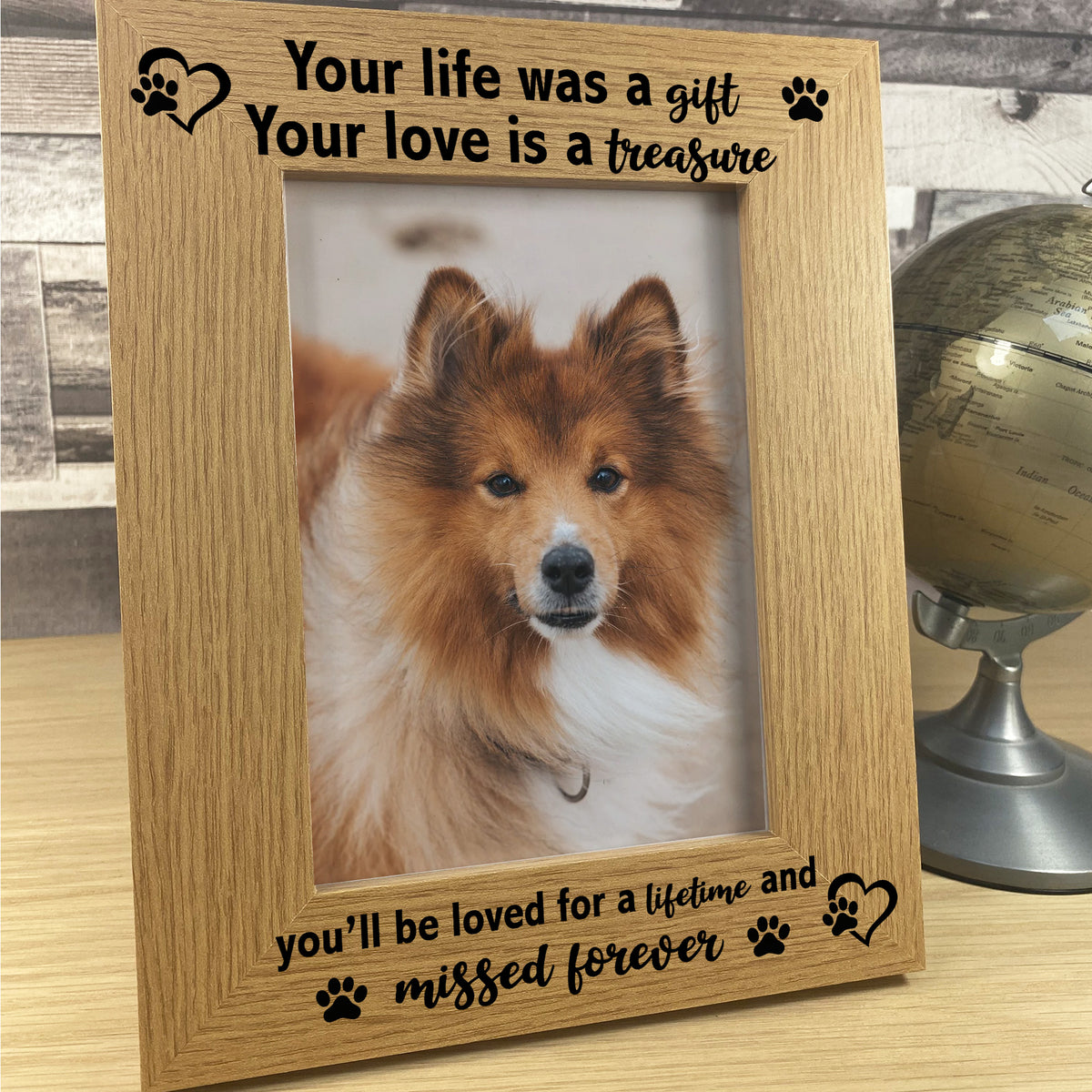 Dog Puppy Memorial Photo Frame Your Life Was A Gift Dog Pet Loss