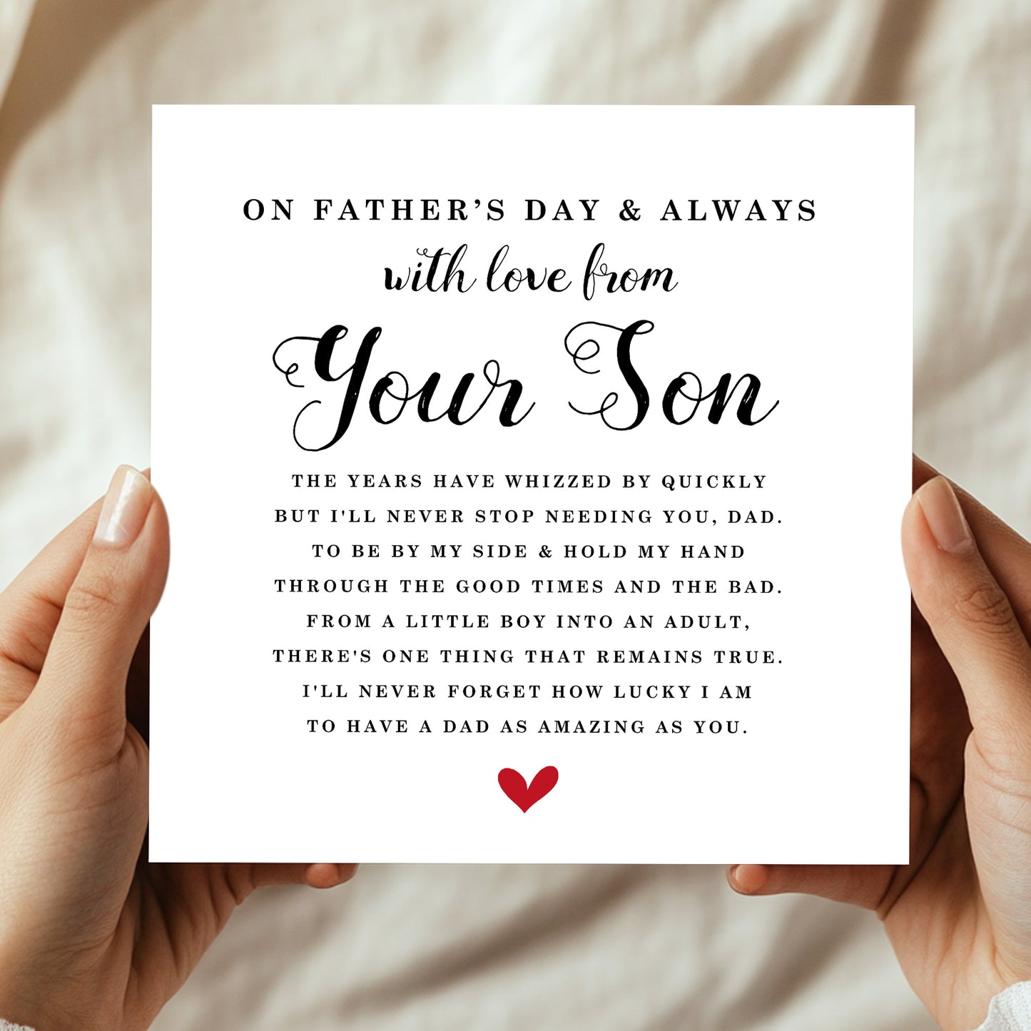 Fathers Day Card From Son Happy Father's Day Card For Dad