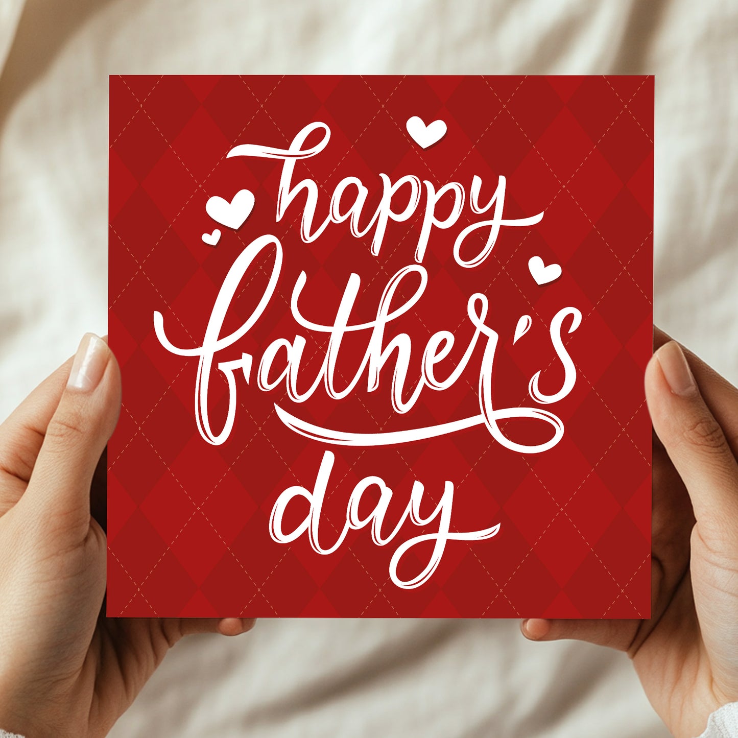 Fathers Day Card, Card For Dad From Daughter Son, 145 x 145mm