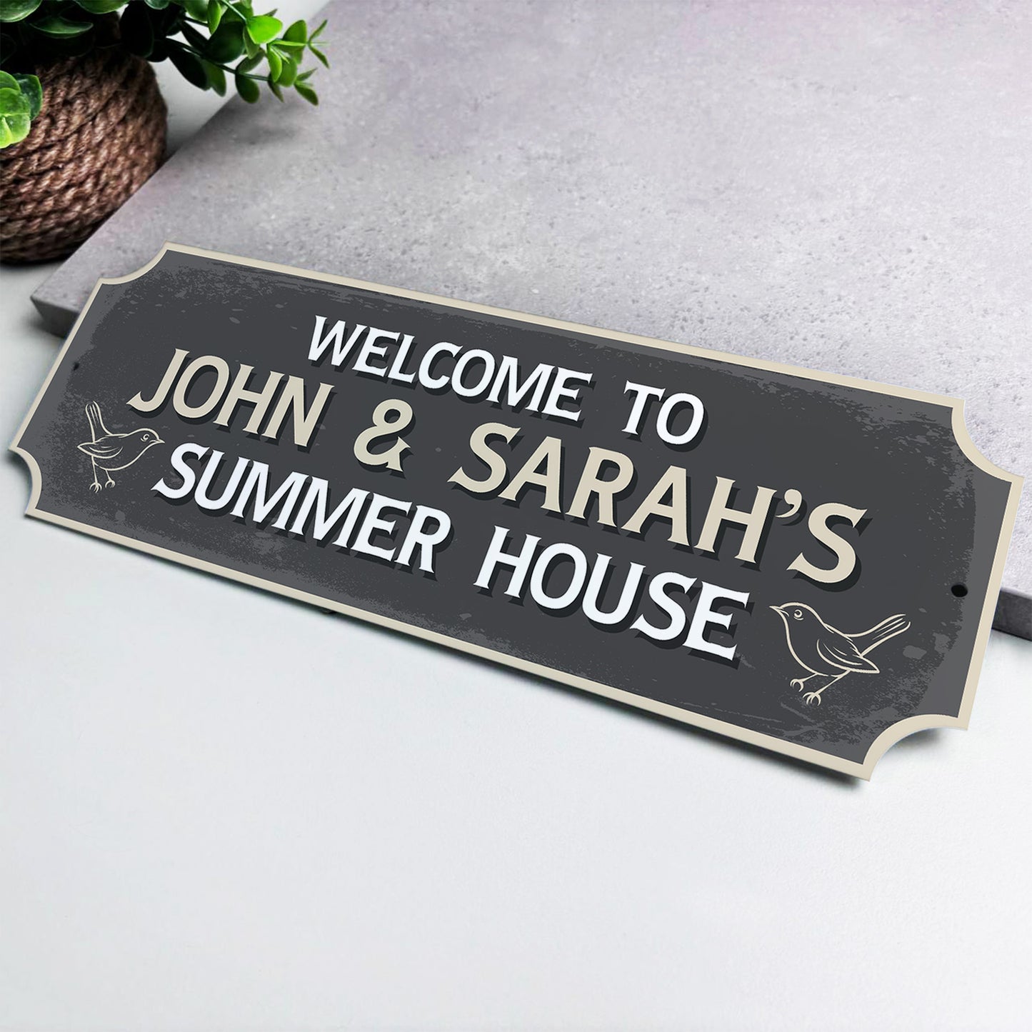 Personalised Summer House Sign Outdoor Wall 30x10cm Garden