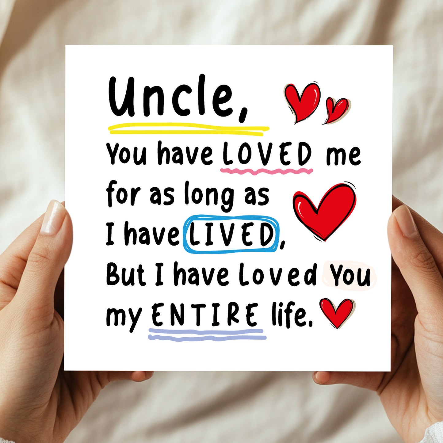 Birthday Card For Uncle With Kraft Envelope Uncle Card