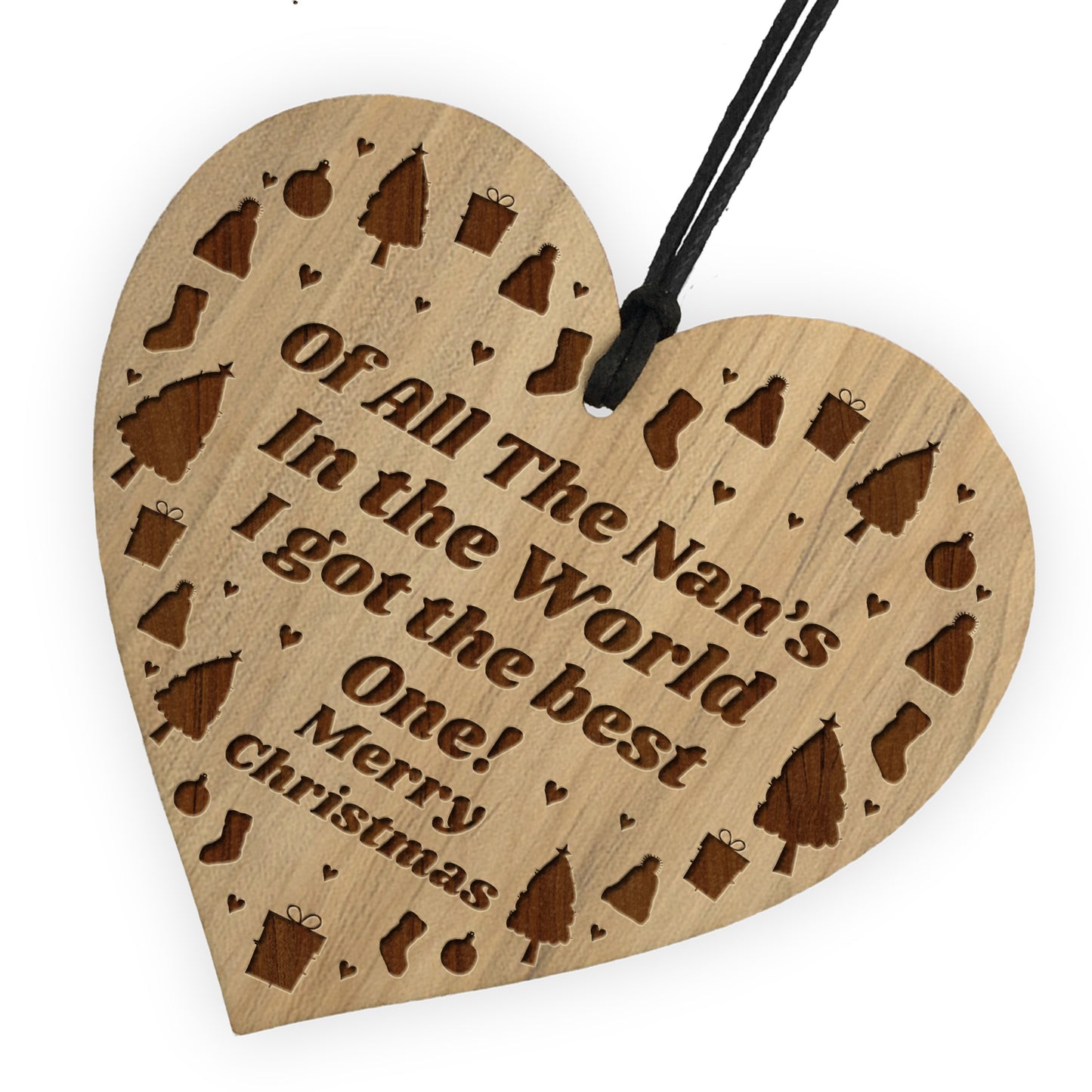 Best Nan In The World Novelty Christmas Bauble Gift For Nan
