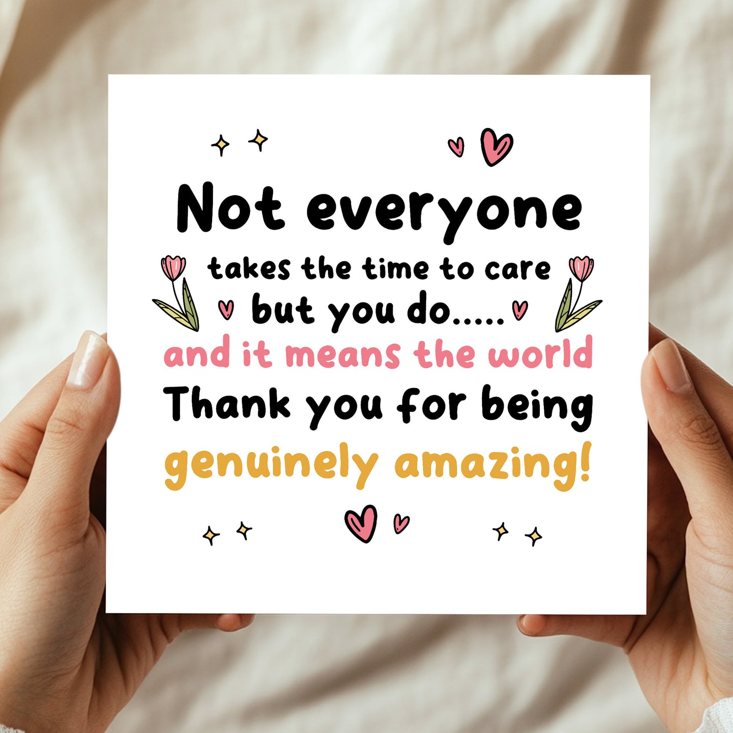 Thank You Cards For Men Women Thank You For Being Amazing