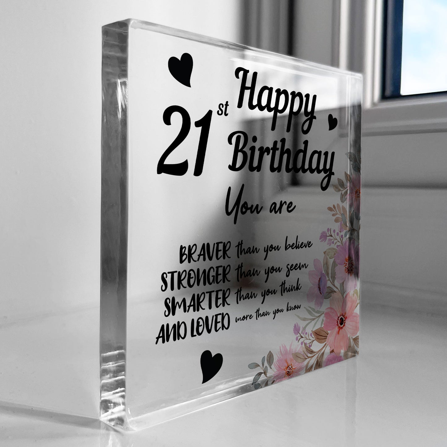 21st Birthday Acrylic Plaque 21st Birthday Gifts for Girls
