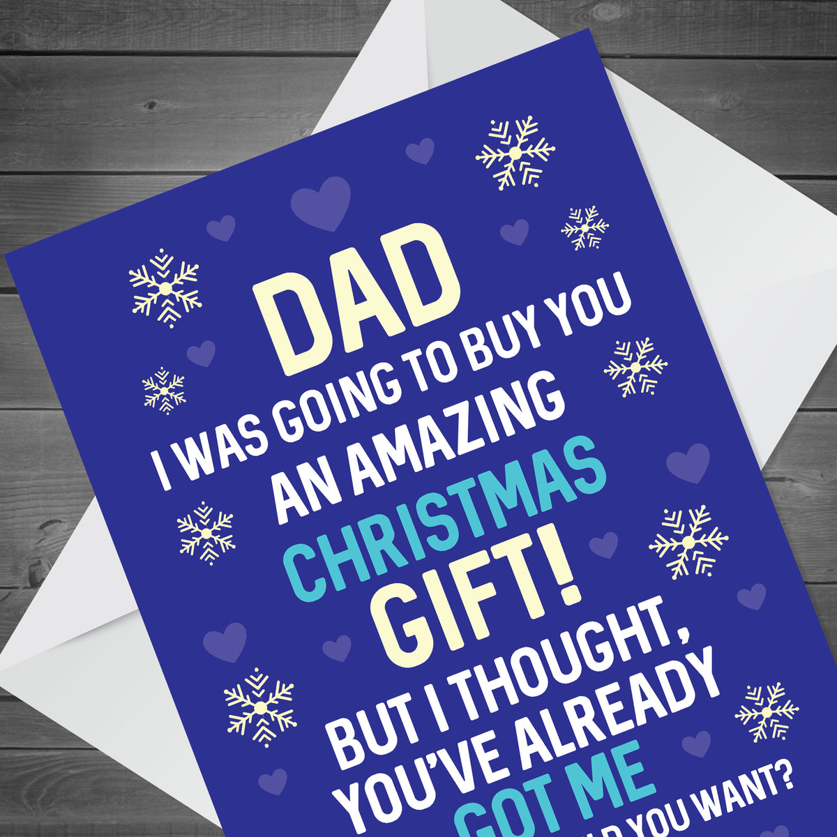 Funny Joke Christmas Card For Dad Christmas Cards For Him