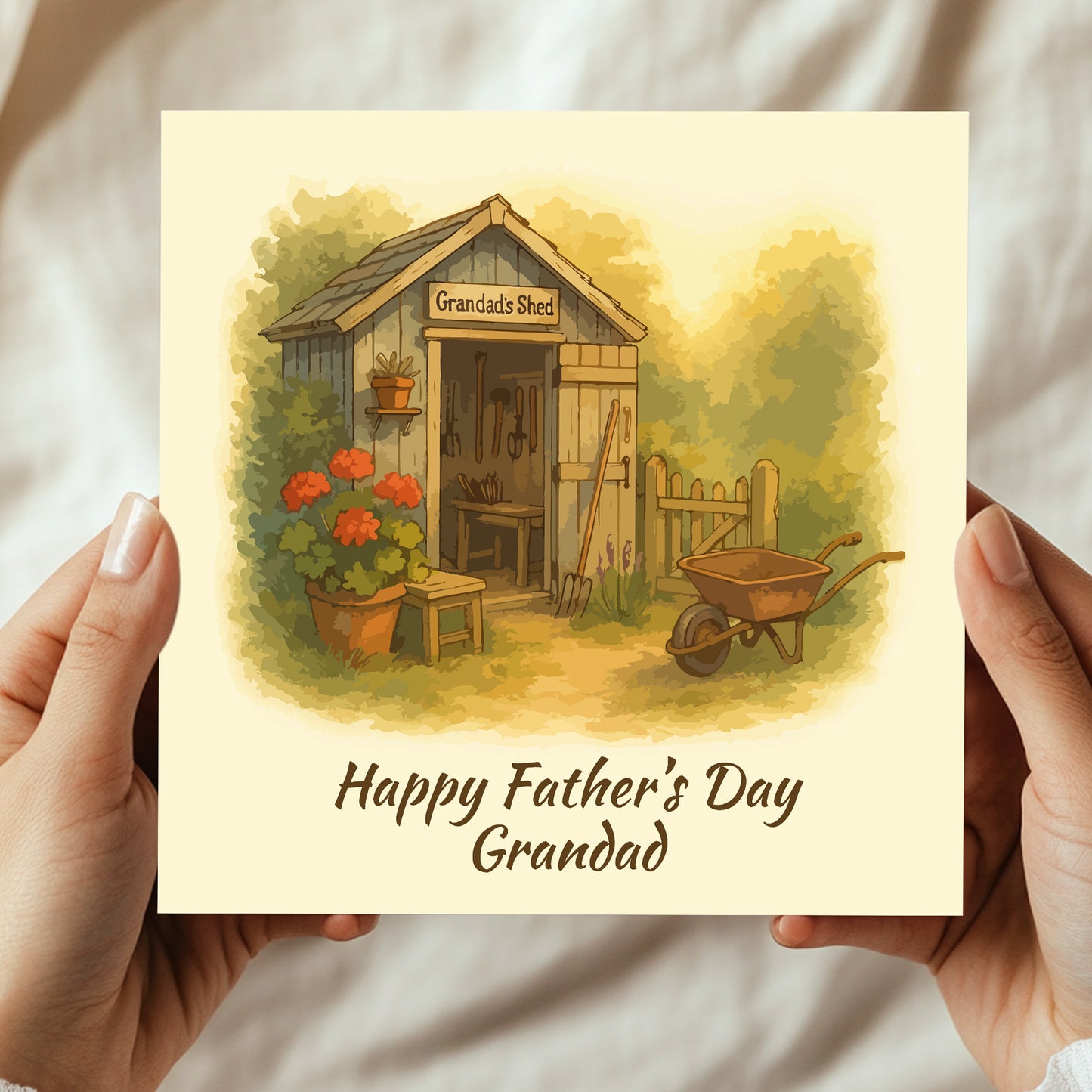 Cute Fathers Day Card For Grandad From Granddaughter Grandson