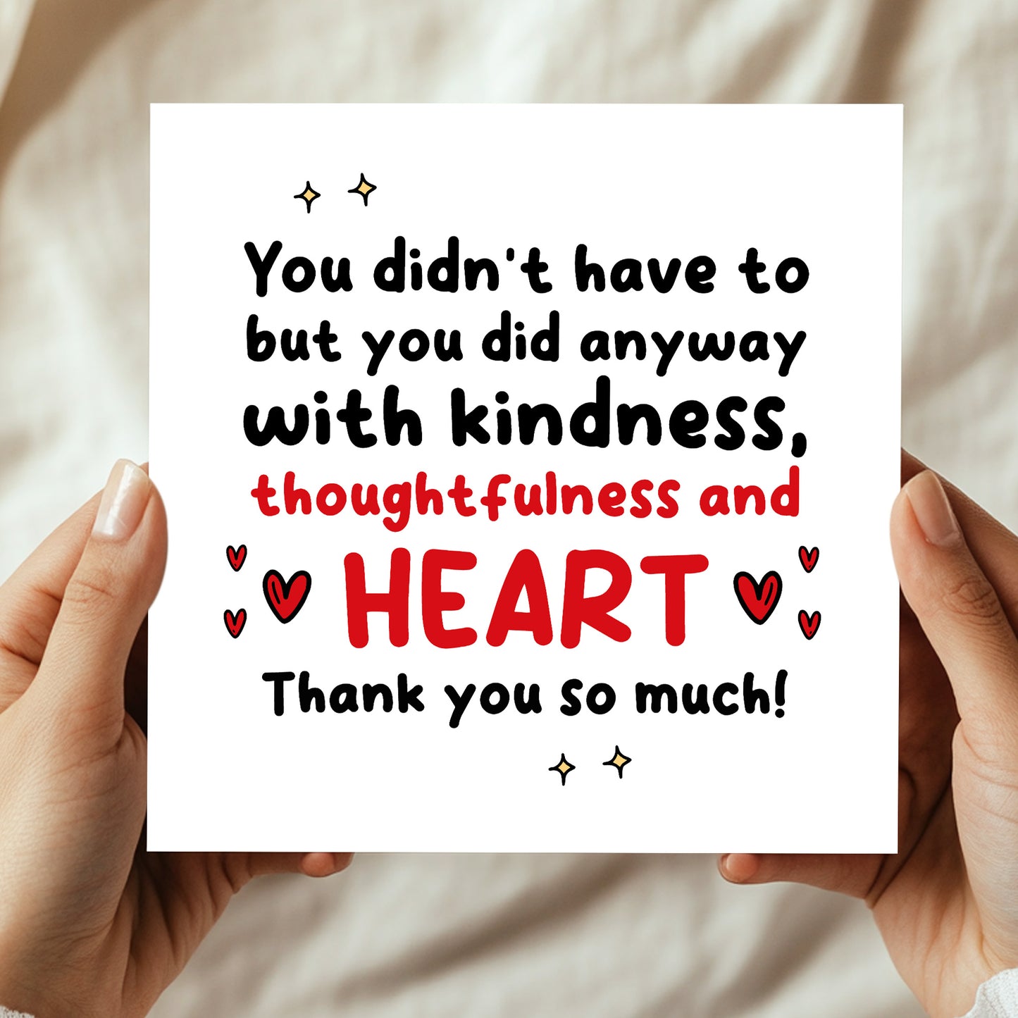 Thank You Card For Volunteer Friend Teacher Teaching Assistant