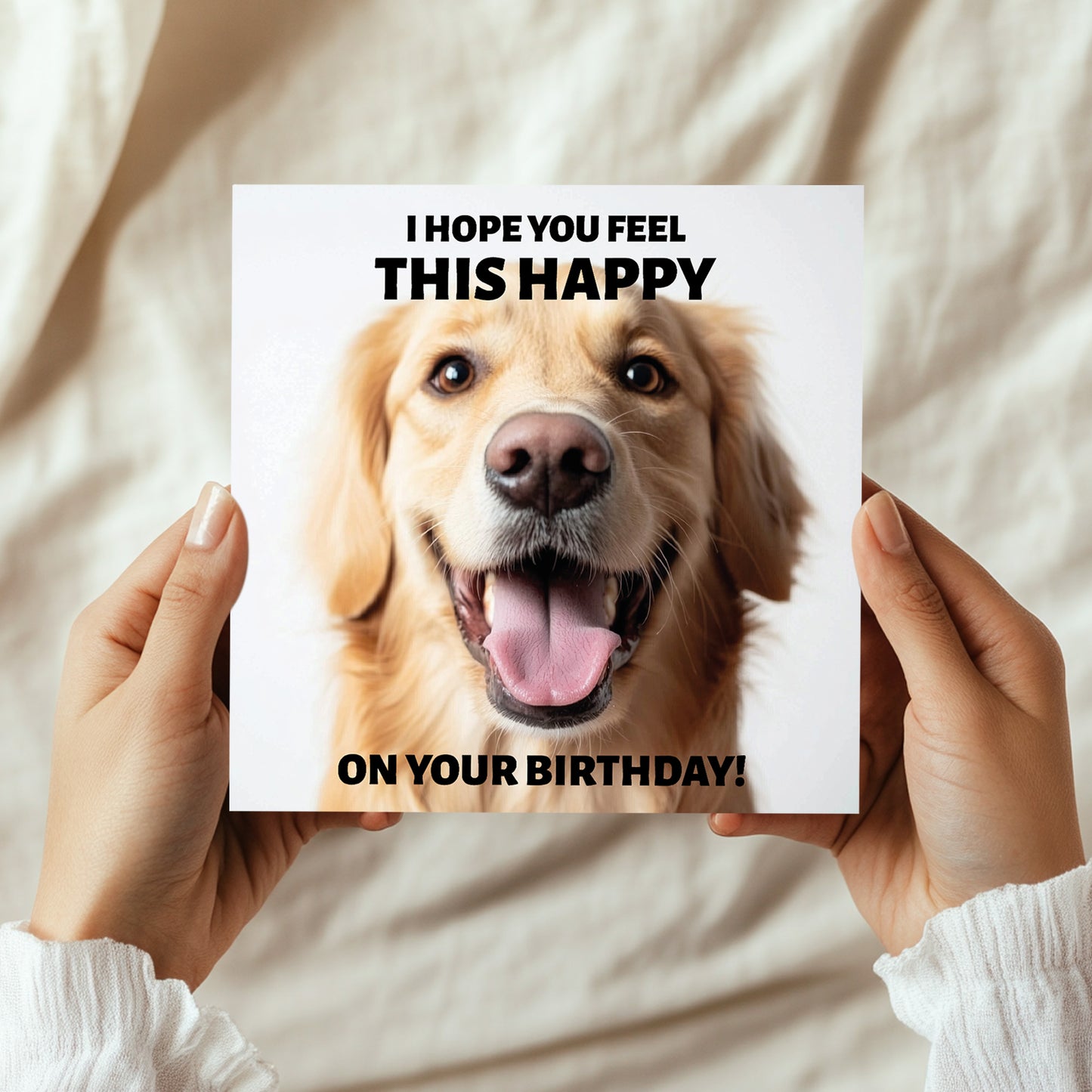 Funny Birthday Card For Him Hope You Feel This Happy Dog Card