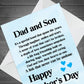 Fathers Day Cards From Son A6 Fathers Day Cards Dad Son Poem